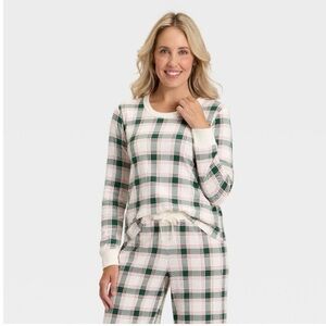 NWT Wondershop Women's Ribbed Long Sleeve and Long Pants Pajama Set- Cream L